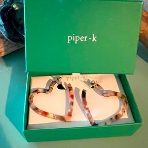 Piper K heart shaped earrings Boutique